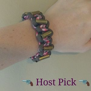 Handmade Spent 22 Bullet Ammo Paracord Bracelet